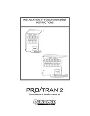 Reliance PRO/TRAN 2 Instructions D'installation Et Fonctionnement