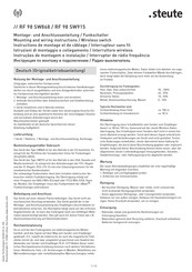 steute RF 98 ULR SW915 Instructions De Montage Et De Câblage