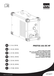 GYS PROTIG 161 DC HF Mode D'emploi