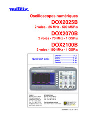 Metrix DOX2025B Guide De Démarrage Rapide