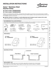 American Standard Avery 1180SB3020SS Directives D'installation