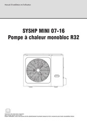 SystemAir SYSHP MINI 07-16 Traduction Des Instructions Originales