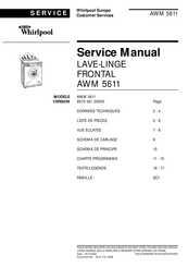 Whirlpool AWM 5611 Manuel De Service