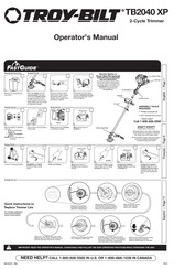 Troy-Bilt TB2040 XP Manuel De L'utilisateur