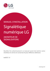 LG 55XF2B-B.AFL Manuel D'installation