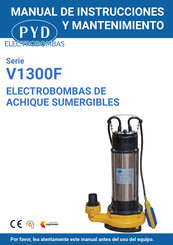 PYD Electrobombas V1500F Manuel D'instructions Et D'entretien