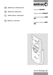 BRÖTJE RGT Instructions De Montage Et De Réglage