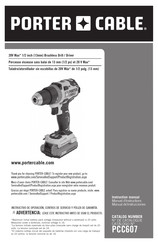 Porter Cable PCC607 Manuel D'instructions