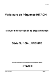 Hitachi SJ 100-055HFE Manuel D'instruction Et De Programmation