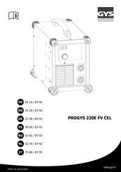 GYS PROGYS 220E FV CEL Mode D'emploi