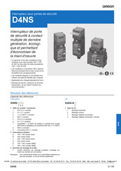 Omron D4NS Série Manuel D'instructions