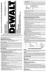 DeWalt DW400 Guide D'utilisation