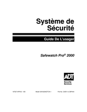 ADT Safewatch Pro 2000 Guide De L'usager