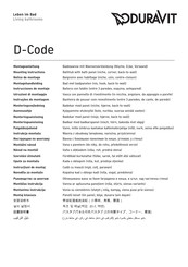 DURAVIT D-Code 700098 Notice De Montage
