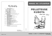 Kubota K008-3 Manuel De L'utilisateur