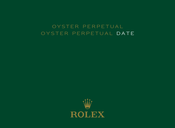 ROLEX OYSTER PERPETUAL DATE Mode D'emploi