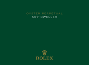ROLEX OYSTER PERPETUAL SKY-DWELLER Mode D'emploi