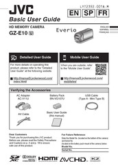 JVC Everio GZ-E10 U Guide De L'utilisateur