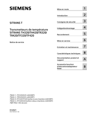 Siemens SITRANS TR420 Notice De Service