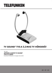 Telefunken TV Sound TVS-A 2,3 MHZ Instructions D'utilisation Et Consignes De Sécurité