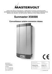 Mastervolt Sunmaster XS6500 Manuel Utilisateur Et D'installation