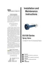 T&S B-0108 Serie Instructions Pour L'installation Et La Maintenance
