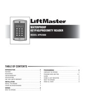 LiftMaster KPR2000 Manuel D'utilisation