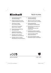 EINHELL TE-CS 18 Li-Solo Instructions D'origine