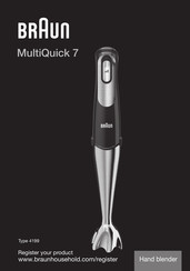 Braun MultiQuick 7 Mode D'emploi