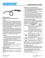 Shure Beta 98/S Mode D'emploi