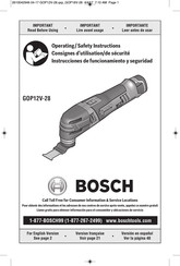 Bosch GOP40-30C Consignes D'utilisation/De Sécurité