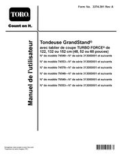 Toro GrandStand 74578 Manuel D'utilisation