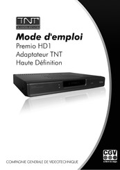 TNT Premio HD1 Mode D'emploi