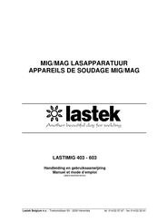Lastek Lastimig 403 Manuel Et Mode D'emploi