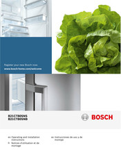 Bosch B21CT80SNS Notice D'utilisation Et De Montage