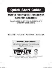 Tripp-Lite U436-SMF-1G-LC Guide De Démarrage Rapide