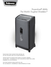 Fellowes Powershred 46Ms Mode D'emploi