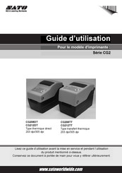 SATO CG212TT Guide D'utilisation