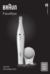 Braun FaceSpa 853V Manuel D'utilisation