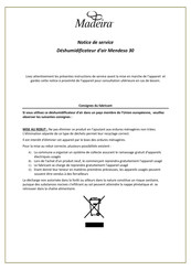 Madeira Mendeso 30 Notice De Service