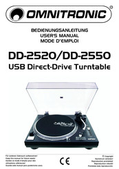 Omnitronic DD-2550 Mode D'emploi