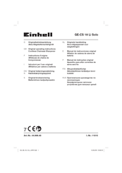 EINHELL GE-CS 18 Li Instructions D'origine