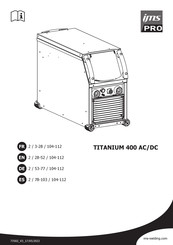ims PRO TITANIUM 400 AC/DC Mode D'emploi