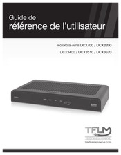 Motorola Arris DCX3510 Guide De Référence De L'installateur Et De L'utilisateur