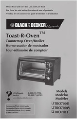 Black & Decker Toast-R-Oven TRO701T Mode D'emploi