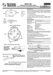 System Sensor 22051E-RF Manuel D'installation Et De Maintenance