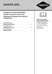 Mesto SAUGFIX 3253 Série Mode D'emploi