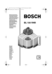Bosch BL 100 VHR Instructions D'emploi