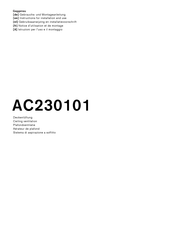 Gaggenau AC230101 Notice D'utilisation Et De Montage