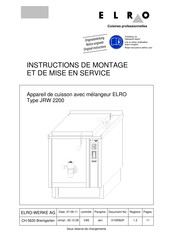 ELRO JRW 2200 Instructions De Montage Et De Mise En Service